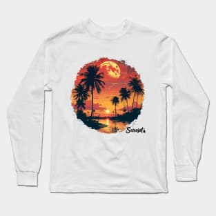 Sarasota Florida (with Black Lettering) Long Sleeve T-Shirt